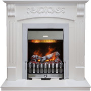 Каминокомплект Sorrento - Белый дуб с очагом Danville Chrome FB2