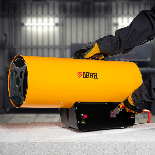 Газовая тепловая пушка GHG-50, 50 кВт, 1400 м3/ч, пропан-бутан Denzel Газовая тепловая пушка GHG-50, 50 кВт, 1400 м3/ч, пропан-бутан Denzel