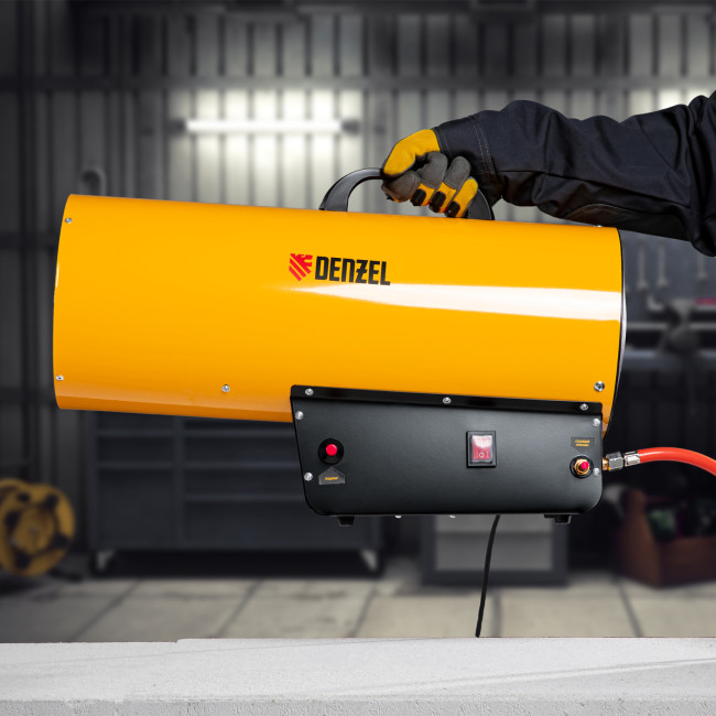 Газовая тепловая пушка GHG-50, 50 кВт, 1400 м3/ч, пропан-бутан Denzel Газовая тепловая пушка GHG-50, 50 кВт, 1400 м3/ч, пропан-бутан Denzel