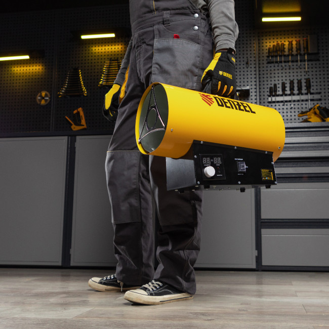 Газовая тепловая пушка GHG-15i, 15 кВт, цифровой термостат, пропан-бутан Denzel