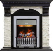 Каминокомплект Dublin - Венге / Сланец белый с очагом Danville Chrome FB2