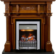 Каминокомплект Oxford - Орех с очагом Danville Chrome FB2