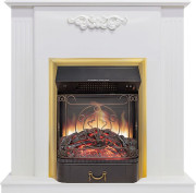 Каминокомплект Capri - Белое дерево делюкс с очагом Majestic FX M Brass Каминокомплект Capri - Белое дерево делюкс с очагом Majestic FX M Brass
