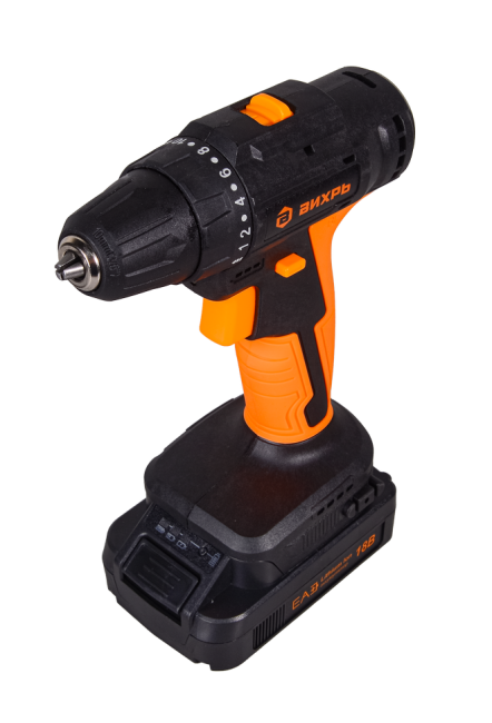 Дрель-шуруповерт аккумуляторная Вихрь ДА-18Л-2К/Б (бесщеточный двигатель)