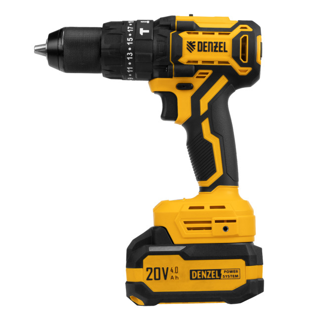 Дрель-шуруповерт аккумуляторная ударная бесщет. CIDH-BL-20, Li-Ion, 20 В// Denzel