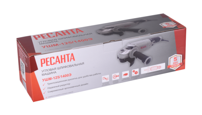 Углошлифовальная машина УШМ-125/1400Э Ресанта (болгарка)