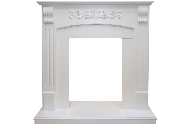 Каминокомплект Sorrento угловой - Белый дуб с очагом Chesford