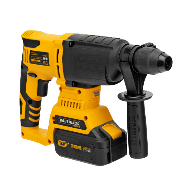 Перфоратор аккумуляторный BLRH-IB-26 Li-Ion, 18 В Denzel Перфоратор аккумуляторный BLRH-IB-26 Li-Ion, 18 В Denzel