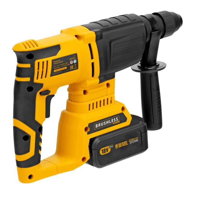 Перфоратор аккумуляторный BLRH-IB-26 Li-Ion, 18 В Denzel Перфоратор аккумуляторный BLRH-IB-26 Li-Ion, 18 В Denzel