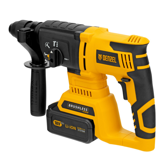 Перфоратор аккумуляторный BLRH-IB-26 Li-Ion, 18 В Denzel Перфоратор аккумуляторный BLRH-IB-26 Li-Ion, 18 В Denzel