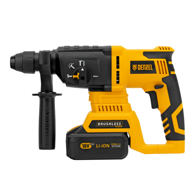Перфоратор аккумуляторный BLRH-IB-26 Li-Ion, 18 В Denzel Перфоратор аккумуляторный BLRH-IB-26 Li-Ion, 18 В Denzel