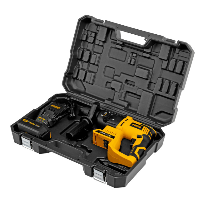 Перфоратор аккумуляторный BLRH-IB-26 Li-Ion, 18 В Denzel Перфоратор аккумуляторный BLRH-IB-26 Li-Ion, 18 В Denzel