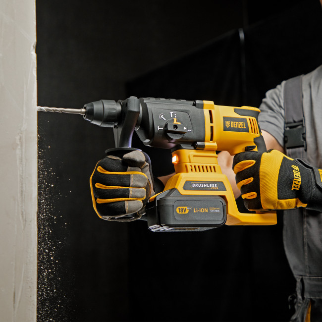 Перфоратор аккумуляторный BLRH-IB-26 Li-Ion, 18 В Denzel Перфоратор аккумуляторный BLRH-IB-26 Li-Ion, 18 В Denzel