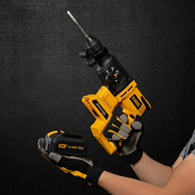 Перфоратор аккумуляторный BLRH-IB-26 Li-Ion, 18 В Denzel Перфоратор аккумуляторный BLRH-IB-26 Li-Ion, 18 В Denzel