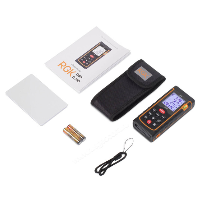 Лазерный дальномер RGK D100 (с поверкой) Лазерный дальномер RGK D100 (с поверкой)