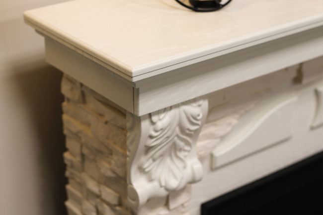 Каминокомплект Dublin (Разборный) - Орех каньон / Сланец  с очагом Aspen Gold