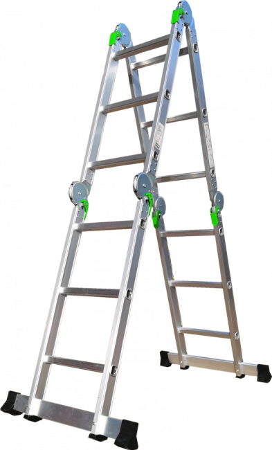Лестница трансформер алюминиевая 4x4 TM-504 ПРОФФ