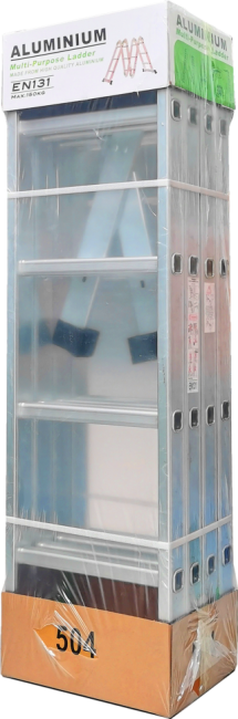 Лестница трансформер алюминиевая 4x4 TM-504 ПРОФФ