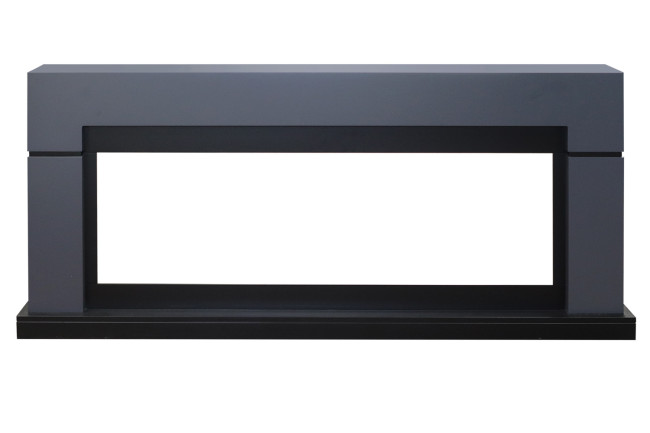 Каминокомплект Lindos Graphite Grey (линейный) с очагом Vision 60 LOG LED