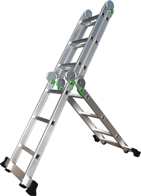 Лестница трансформер алюминиевая 4x4 ТАЛМЕТ/TALMET TM-504