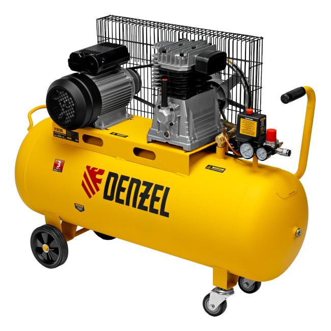 Компрессор воздушный BCI2300/100, ременный привод, 2.3 кВт, 100 литров, 400 л/мин Denzel Компрессор воздушный BCI2300/100, ременный привод, 2.3 кВт, 100 литров, 400 л/мин Denzel