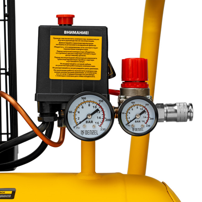 Компрессор воздушный BCI2300/100, ременный привод, 2.3 кВт, 100 литров, 400 л/мин Denzel Компрессор воздушный BCI2300/100, ременный привод, 2.3 кВт, 100 литров, 400 л/мин Denzel