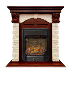 Каминокомплект Dublin (Разборный) - Орех каньон / Сланец  с очагом Majestic FX M Black RC