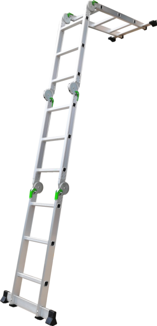 Лестница трансформер стальная, алюминиевые ступени 4x5 TM-505С