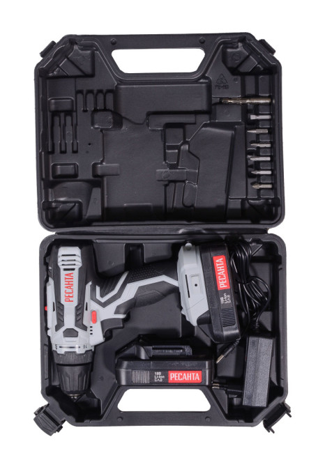 Дрель-шуруповерт аккумуляторная ДА-18-2ЛК Ресанта