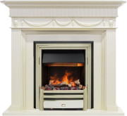 Каминокомплект Corfu - Слоновая кость с очагом Cavendish
