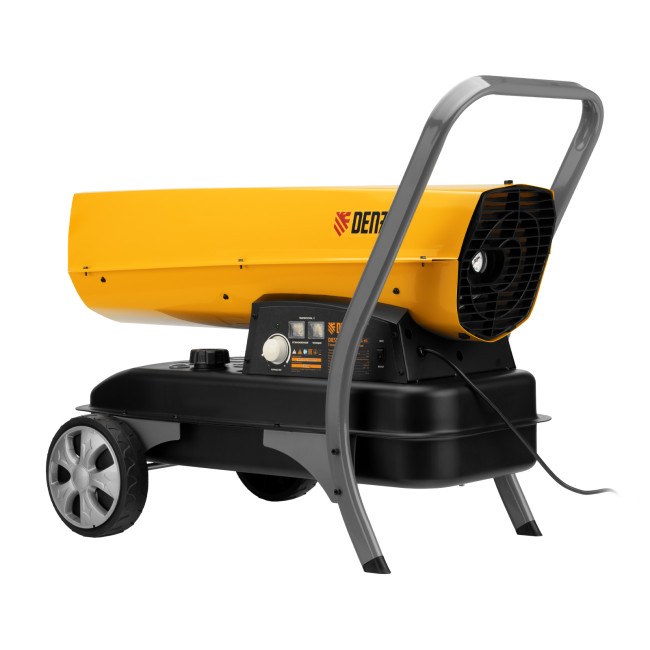 Дизельная тепловая пушка DHG-45i, 45 кВт, 1000 м3/ч, прямой нагрев, электронный термостат Denzel Дизельная тепловая пушка DHG-45i, 45 кВт, 1000 м3/ч, прямой нагрев, электронный термостат Denzel