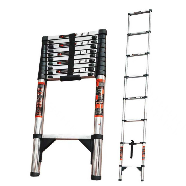 Лестница телескопическая 6,3м TM-1063СС (нержавеющая сталь)