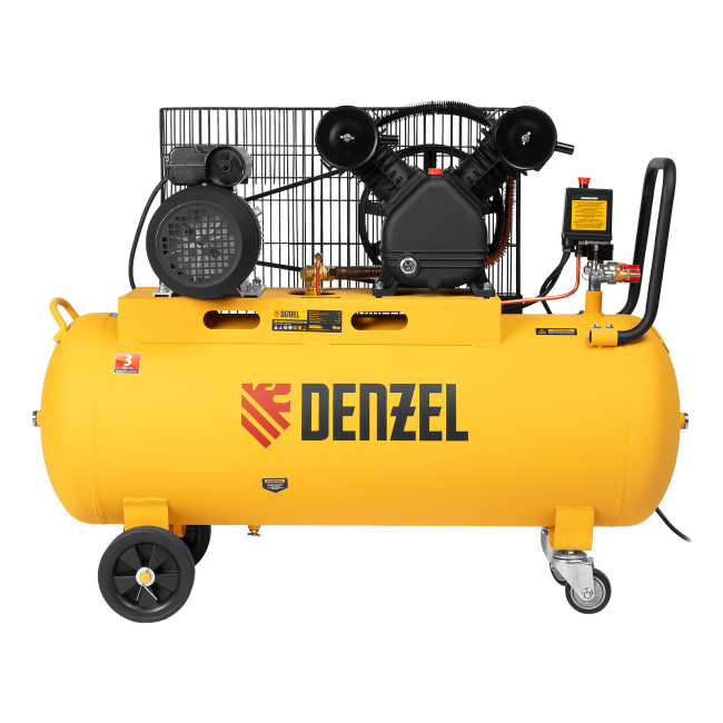 Компрессор воздушный BCV2200/100, ременный привод, 2.2 кВт, 100 литров, 370 л/мин Denzel Компрессор воздушный BCV2200/100, ременный привод, 2.2 кВт, 100 литров, 370 л/мин Denzel