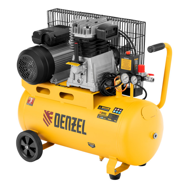 Компрессор воздушный BCI2300/50, ременный привод, 2.3 кВт, 50 литров, 400 л/мин Denzel Компрессор воздушный BCI2300/50, ременный привод, 2.3 кВт, 50 литров, 400 л/мин Denzel