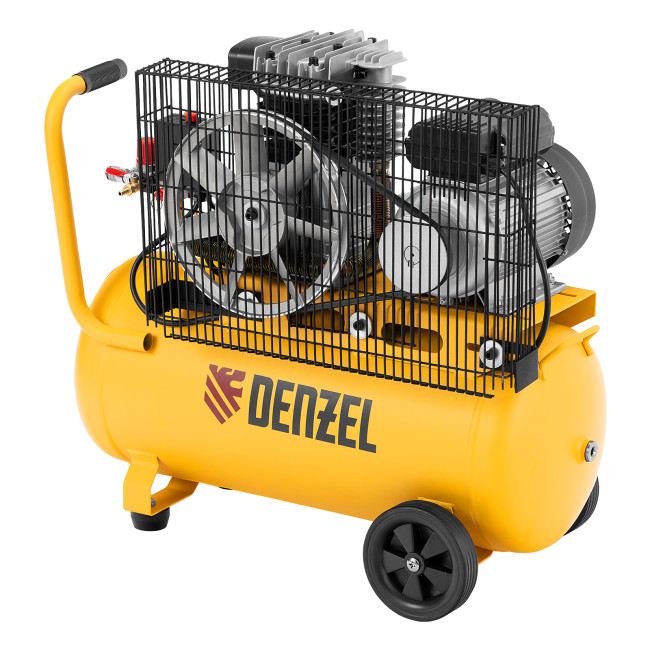 Компрессор воздушный BCI2300/50, ременный привод, 2.3 кВт, 50 литров, 400 л/мин Denzel Компрессор воздушный BCI2300/50, ременный привод, 2.3 кВт, 50 литров, 400 л/мин Denzel