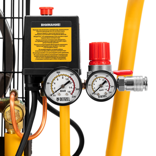 Компрессор воздушный BCI2300/50, ременный привод, 2.3 кВт, 50 литров, 400 л/мин Denzel Компрессор воздушный BCI2300/50, ременный привод, 2.3 кВт, 50 литров, 400 л/мин Denzel