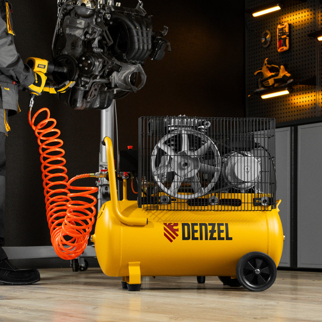 Компрессор воздушный BCI2300/50, ременный привод, 2.3 кВт, 50 литров, 400 л/мин Denzel Компрессор воздушный BCI2300/50, ременный привод, 2.3 кВт, 50 литров, 400 л/мин Denzel