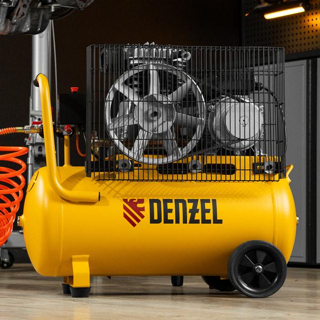 Компрессор воздушный BCI2300/50, ременный привод, 2.3 кВт, 50 литров, 400 л/мин Denzel Компрессор воздушный BCI2300/50, ременный привод, 2.3 кВт, 50 литров, 400 л/мин Denzel