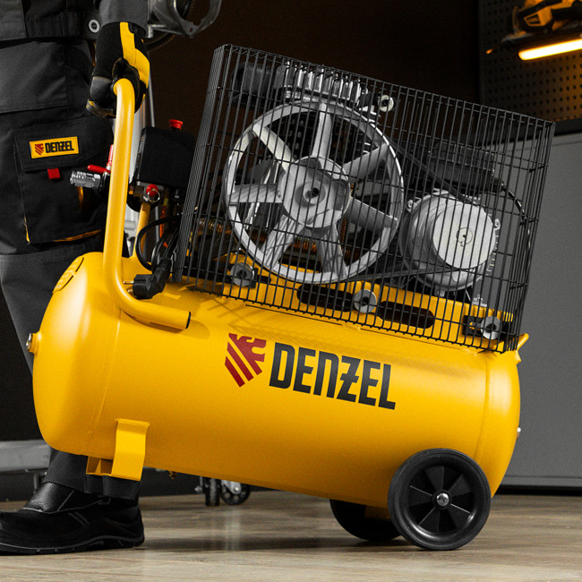 Компрессор воздушный BCI2300/50, ременный привод, 2.3 кВт, 50 литров, 400 л/мин Denzel Компрессор воздушный BCI2300/50, ременный привод, 2.3 кВт, 50 литров, 400 л/мин Denzel