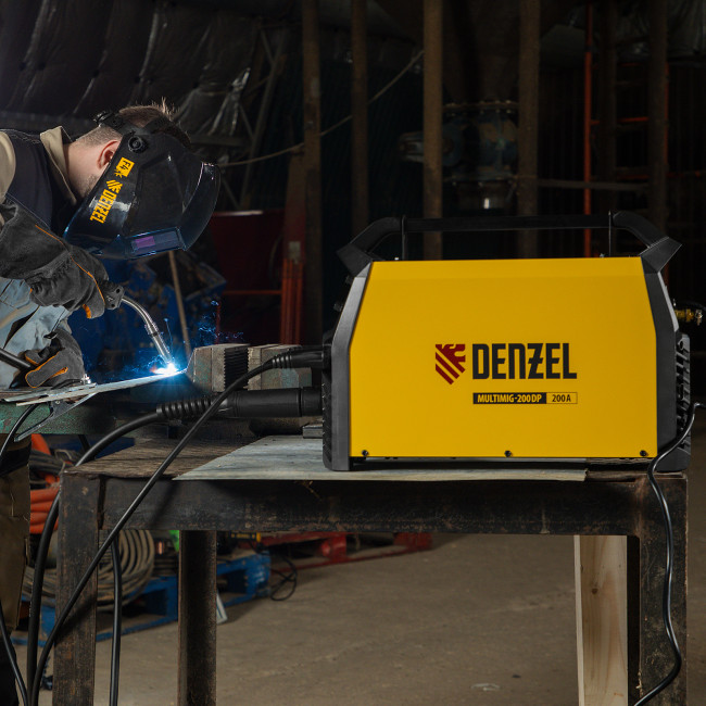 Аппарат инвертор. полуавтомат. сварки MultiMIG-200DP Synergy Double Pulse, 200 А, ПВ 80% Denzel Аппарат инвертор. полуавтомат. сварки MultiMIG-200DP Synergy Double Pulse, 200 А, ПВ 80% Denzel