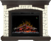 Каминокомплект Glasgow - Темный дуб / Белый (Высота 1070 мм) с очагом Symphony 26'' DF2624L-INT