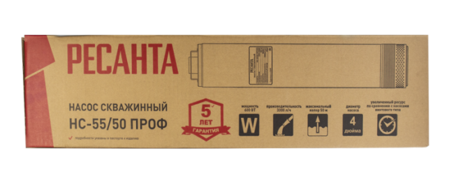 Скважинный насос Ресанта НС-55/50 ПРОФ