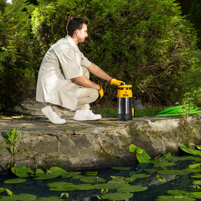 Погружной насос высокого давления PH1100, 1100Вт, подъем 40м, 5500 л/ч Denzel Погружной насос высокого давления PH1100, 1100Вт, подъем 40м, 5500 л/ч Denzel