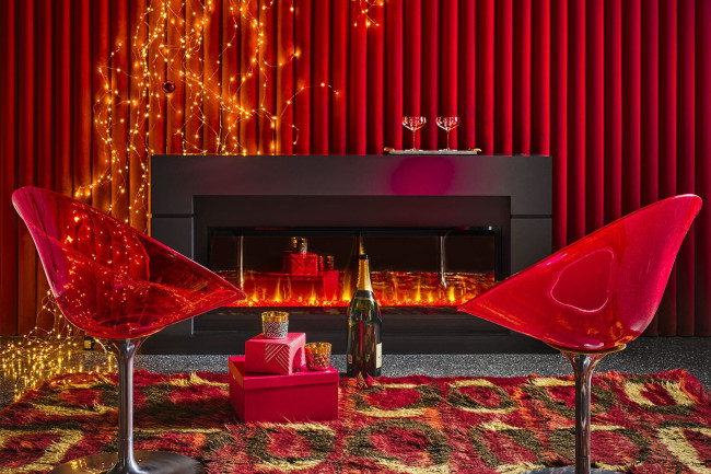 Каминокомплект Lindos (линейный) с очагом Prism BLF5051