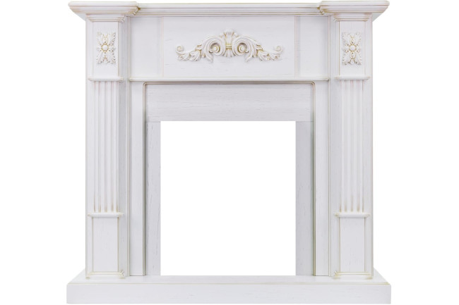 Каминокомплект Martin - Белый дуб, патина золото с очагом Danville Antique Brass FB2 Каминокомплект Martin - Белый дуб, патина золото с очагом Danville Antique Brass FB2