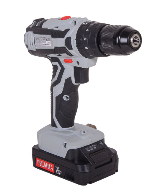 Дрель-шуруповерт аккумуляторная ДА-18-2ЛК-У Ресанта
