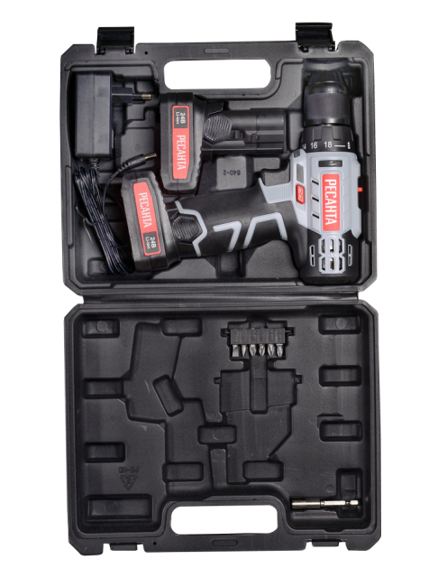 Дрель-шуруповерт аккумуляторная ДА-24-2ЛК Ресанта