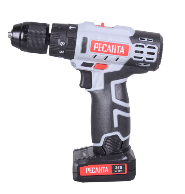 Дрель-шуруповерт аккумуляторная ДА-24-2ЛК-У Ресанта