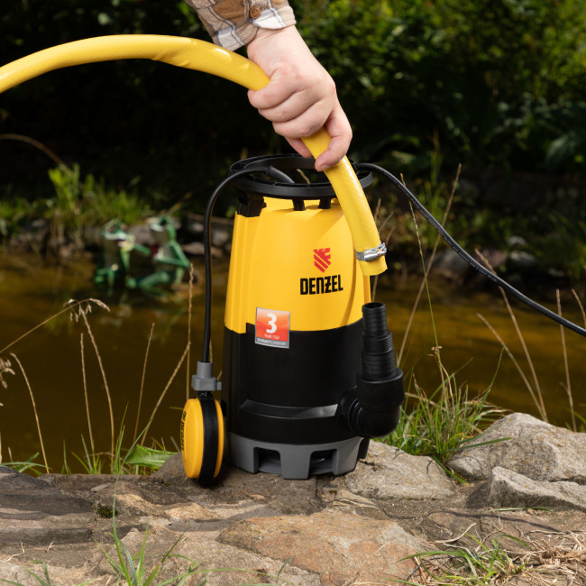 Дренажный насос для чистой и грязной воды DP-600S, 600 Вт, напор 7 м, 13000 л/ч Denzel