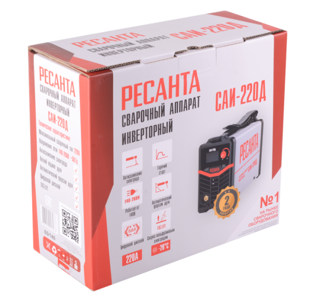 Сварочный аппарат инверторный Ресанта САИ-220Д Сварочный аппарат инверторный Ресанта САИ-220Д